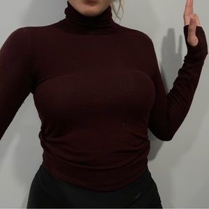 Maroon Turtleneck